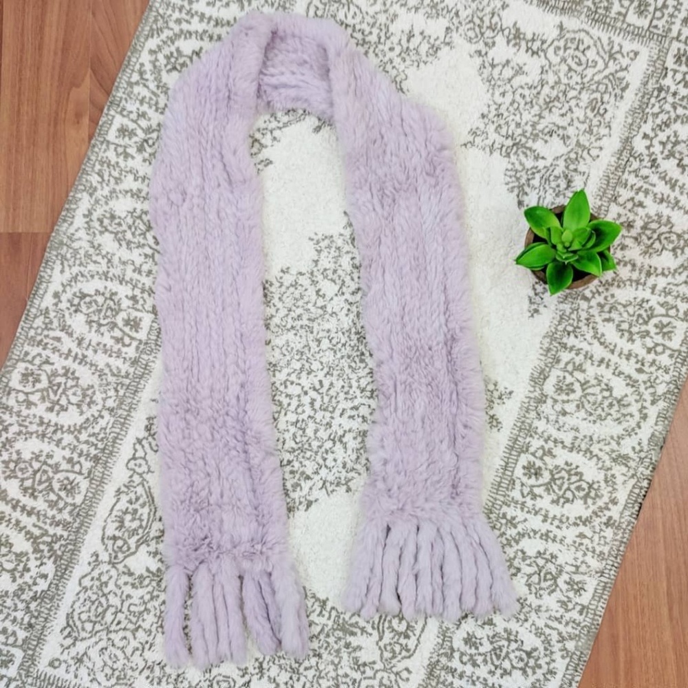Yves Salomon Rabbit Lavender Scarf